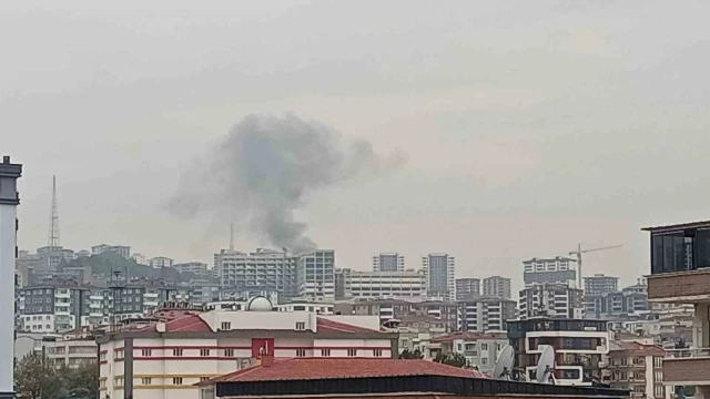 Bahçede yakılan anızdan çıkan duman korkuttu