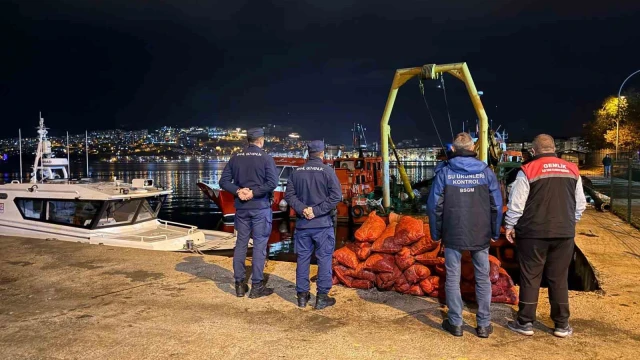 Bursa’da 350 kilo kaçak midye ele geçirildi