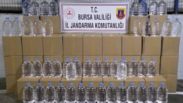 Bursa’da bin 260 litre etil alkol ele geçirildi