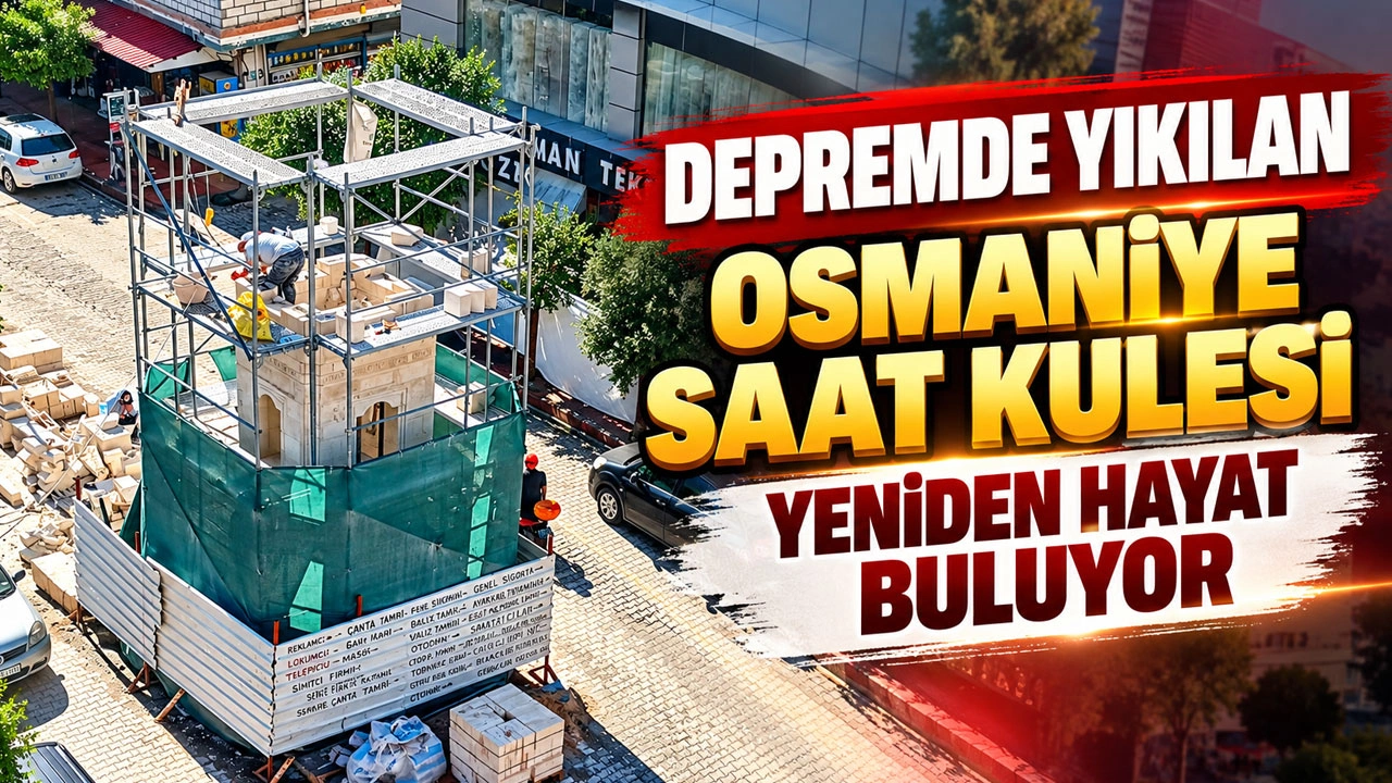 Depremde Yıkılan Osmaniye Saat Kulesi Yeniden Hayat Buluyor