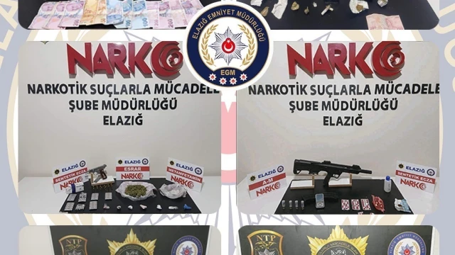 Elazığ’da uyuşturucu operasyonu: 8 şüpheli tutuklandı