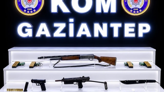 Gaziantep’te silah kaçakçılarına yönelik operasyonda 3 silah ele geçirildi