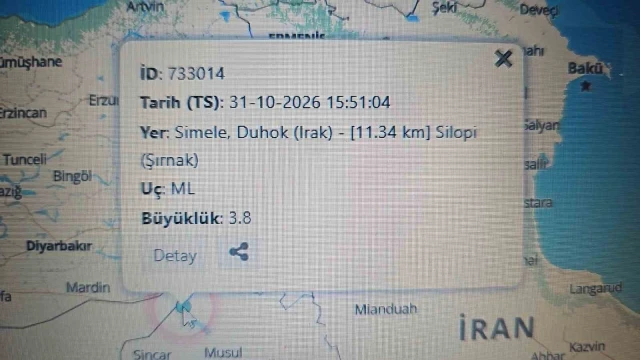 Irak’taki deprem Şırnak’ta da hissedildi