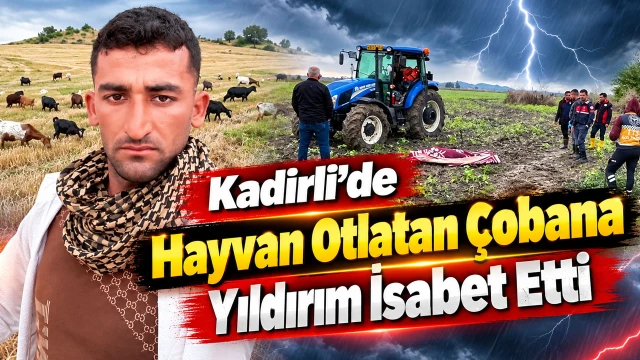Kadirli’de Hayvan Otlatan Çobana Yıldırım İsabet Etti