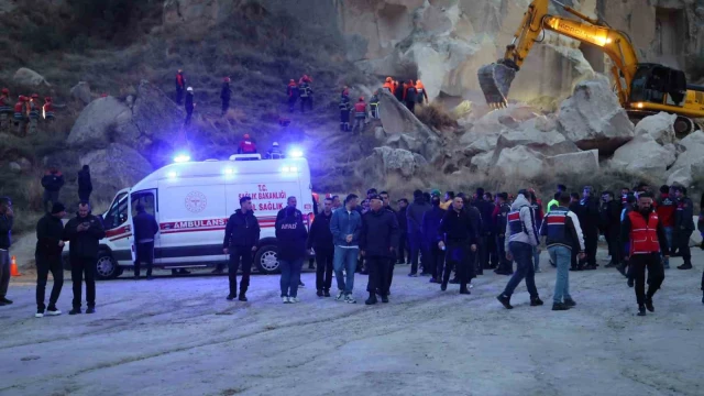 Kapadokya’da yıkılan peribacasının altında kalan 1 kişinin cansız bedenine ulaşıldı