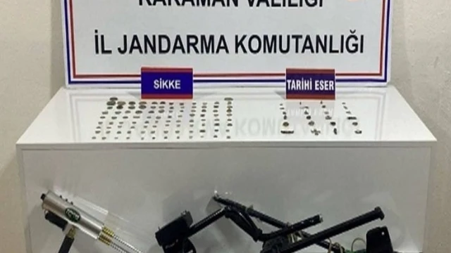 Karaman’da jandarmanın denetimlerinde tarihi eser ve kaçak ürünler ele geçirildi: 20 tutuklama