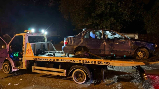 Kontrolden çıkan otomobil takla attı: 1 yaralı