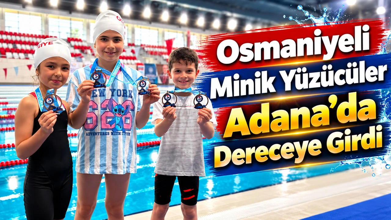 Osmaniyeli Minik Yüzücüler Adana’da Dereceye Girdi