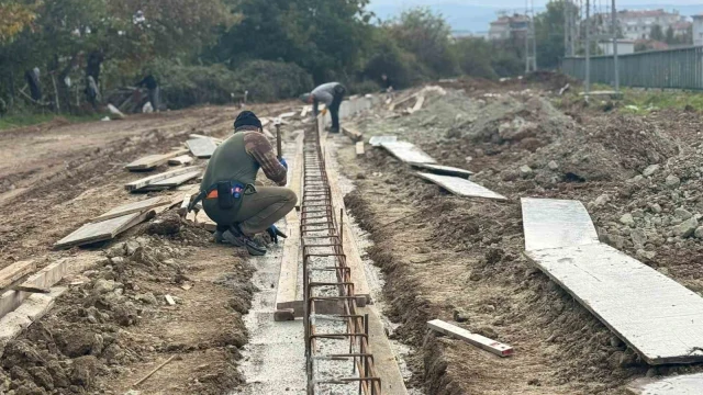 Taşköprü Belediyesi’nin bisiklet yolu projesinde çalışmalar sürüyor