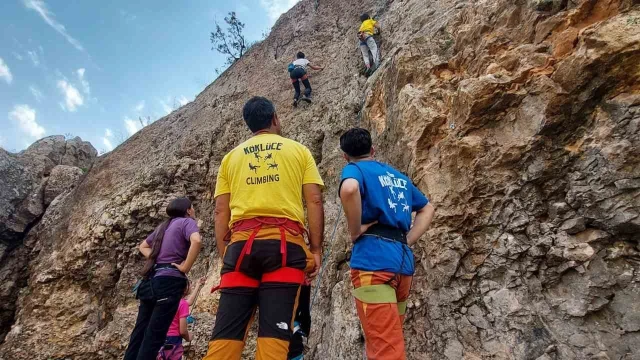 Tırmanış sporcuları ve doğaseverler Köklüce Tırmanış Festivali’nde buluştu