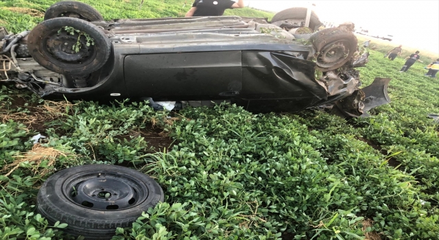 Gaziantep’te devrilen otomobilin sürücüsü öldü
