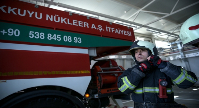 Akkuyu Nükleer Güç Santrali’ndeki Türk ve Rus itfaiyeciler her an göreve hazır