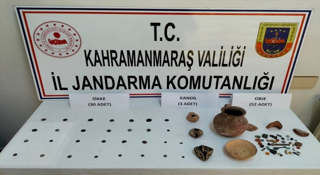 Kahramanmaraş’ta tarihi eser olduğu değerlendirilen 85 parça ele geçirildi