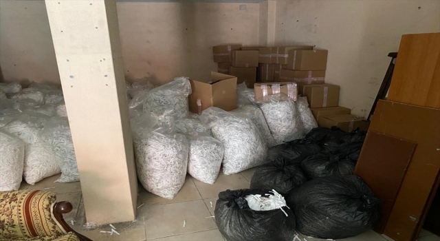 Adana’da kaçak 17 milyon 555 bin makaron ele geçirildi