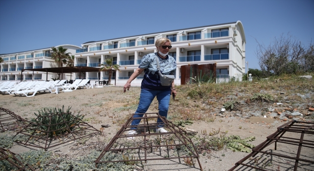 Antalya’da koruma altındaki kum zambaklarına zarar verildi