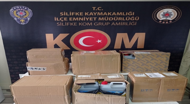 Mersin’de 105 litre etil alkol ve 8 bin bandrolsüz makaron ele geçirildi