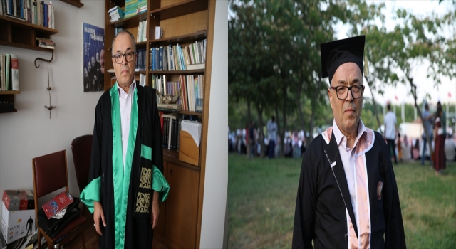 Ziraat profesörü, üçüncü üniversiteden 66 yaşında diplomasını aldı