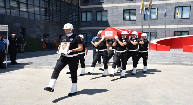 Kahramanmaraş’ta oğlu tarafından öldürülen polis memuru için tören düzenlendi