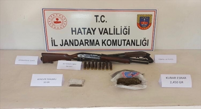 Hatay’da evinde uyuşturucu ve silah bulunan zanlı gözaltına alındı