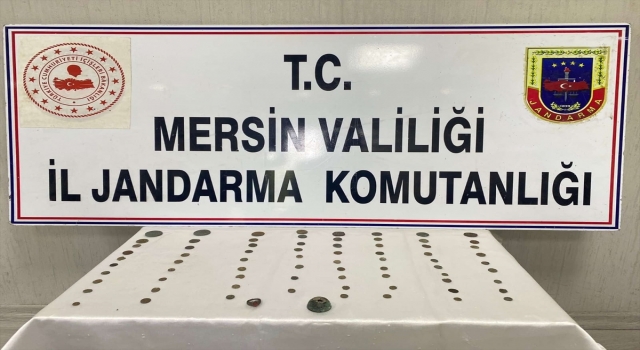 Mersin’de 80 bronz sikke ve 2 obje ele geçirildi