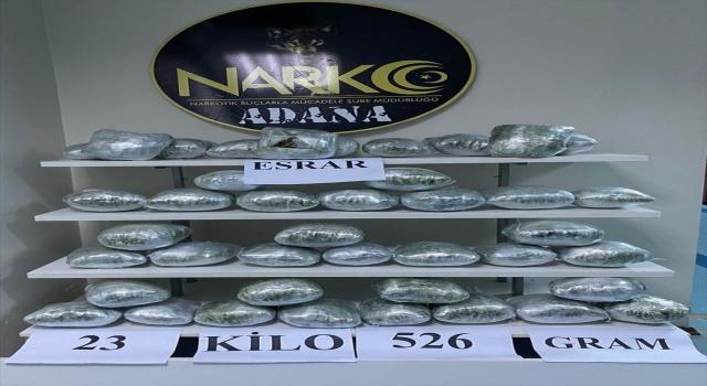 Adana’da kamyonda 23 kilo 526 gram esrar ele geçirildi
