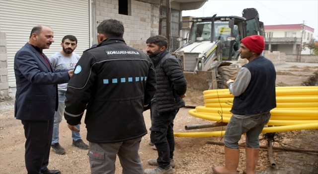 Araban Belediye Başkanı Doğru, doğalgaz çalışmalarını inceledi