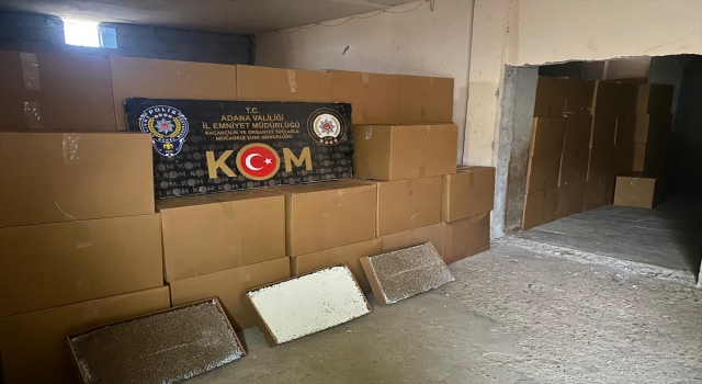 Adana’da 12 milyon 150 bin tütün doldurulmuş makaron ele geçirildi