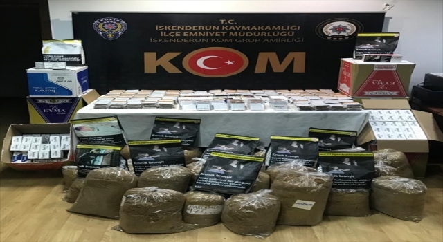 Hatay’da gümrük kaçağı 96 bin makaron ile 135 kilogram tütün ele geçirildi