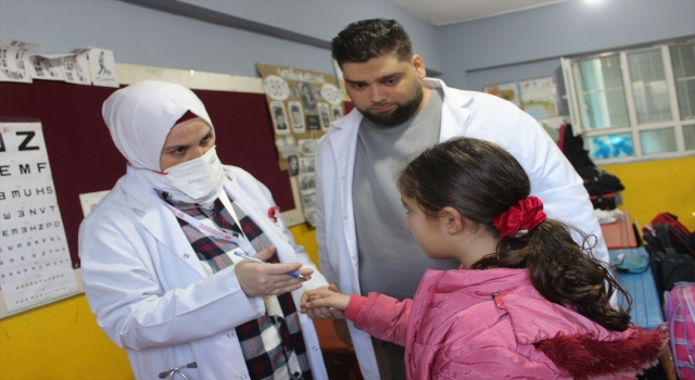 Hatay’da öğrencilere sağlık taraması yapıldı