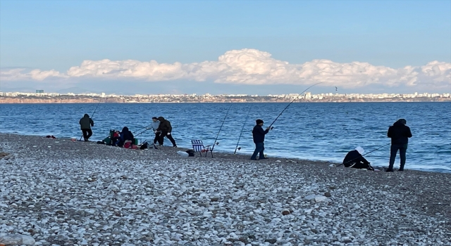 Antalyalı amatör balıkçılar ”firari” balıkların peşinde