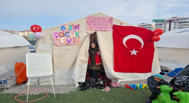 Kahramanmaraş’ta çadır kentte kalan çocuklara yönelik etkinlikler düzenleniyor