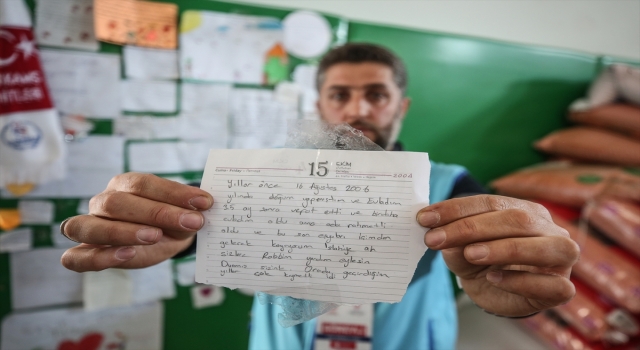 Hatay’a gönderilen yardım kolilerinden çıkan notlar duygulandırıyor
