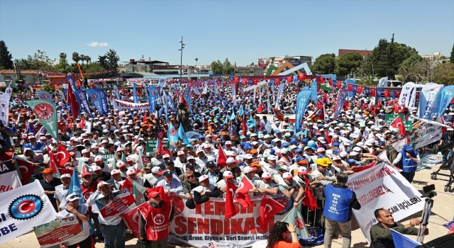 TÜRKİŞ Genel Başkanı Atalay, Adana’da 1 Mayıs etkinliğinde konuştu: