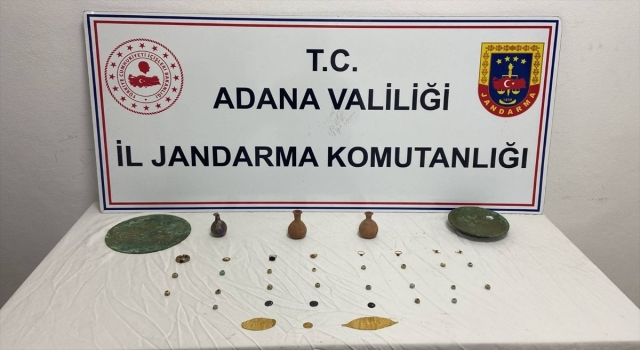 Adana’da tarihi eser niteliğinde 38 obje ele geçirildi