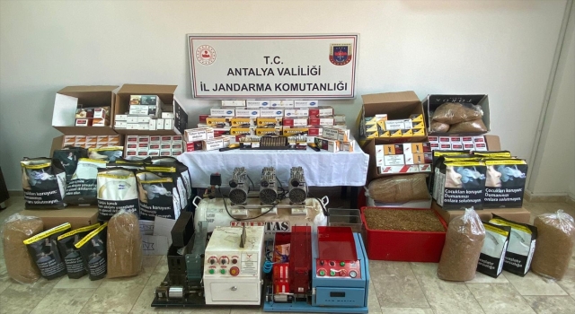 Antalya’da kaçak sigara ve tütün operasyonu