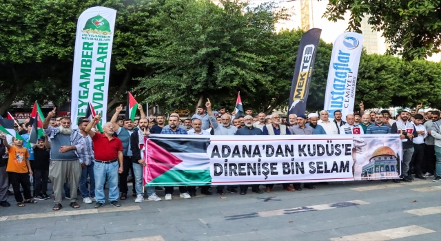 Adana’da Filistin’e destek yürüyüşü düzenlendi