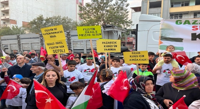Kahramanmaraş’ta ”Gazze’ye Bir Nefes Ol, Ses Ver Pazarcık” mitingi yapıldı