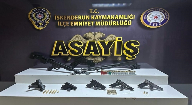 Hatay’da asayiş uygulamasında ruhsatsız silah ele geçirildi