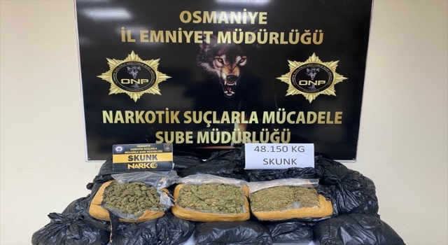 Osmaniye’de kargo kamyonunda 48 kilo 150 gram sentetik uyuşturucu yakalandı