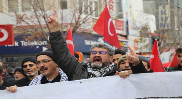 Burdur’da İsrail’in Gazze’ye yönelik saldırıları protesto edildi