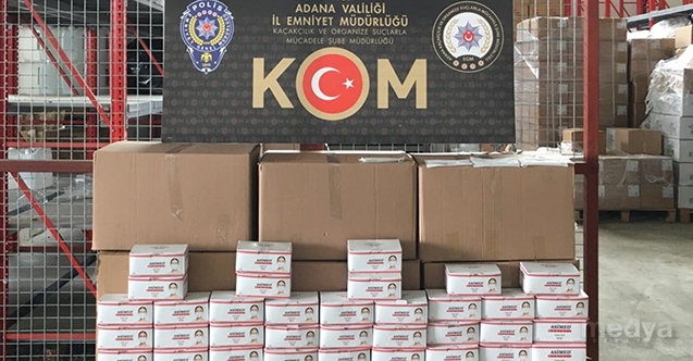 Adana&#039;da kaçak üretilen 40 bin tıbbi maskeye el konuldu