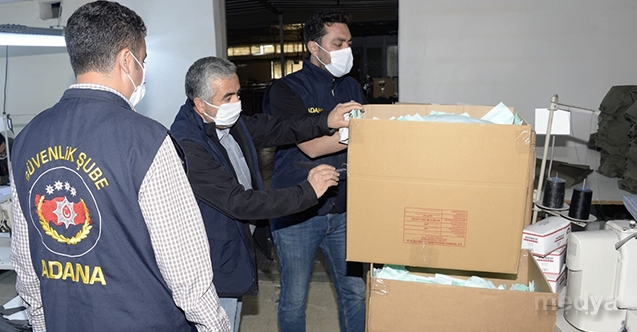 Adana&#039;da kaçak üretilen 86 bin tıbbi maske ele geçirildi