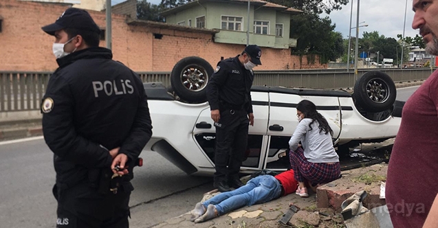 Kahramanmaraş&#039;ta otomobil takla attı: 1 yaralı