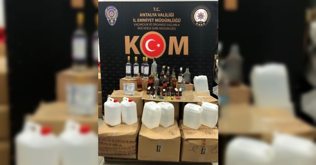 Antalya'da sahte içki operasyonu