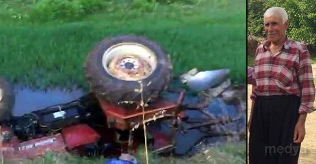 Dere yatağına devrilen traktörün altında kalan sürücü öldü