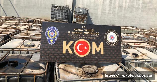 Adana&#039;da 142 bin litre kaçak akaryakıt ele geçirildi