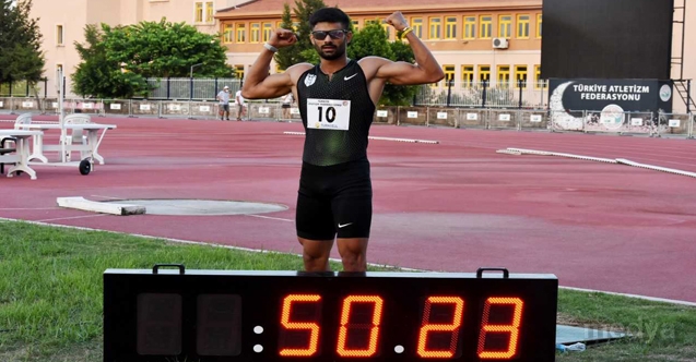 Milli atlet Sinan Ören&#039;den yeni rekor