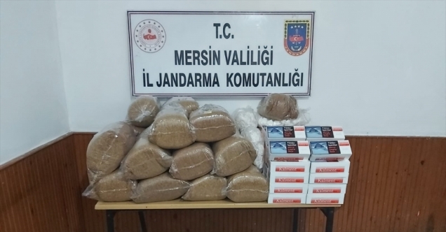 Mersin&#039;de 102,5 kilogram kaçak tütün ele geçirildi