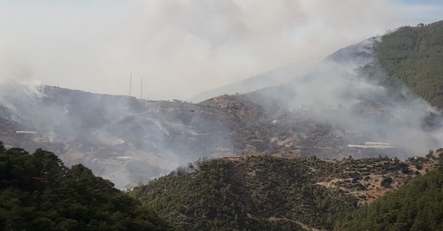 Mersin&#039;de çıkan orman yangınına müdahale ediliyor