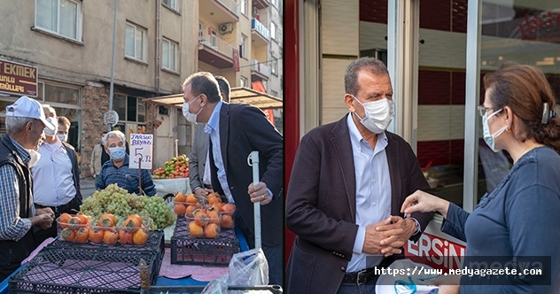 Başkan Vahap Seçer, Akdeniz İlçesi’ndeki Esnafı Ziyaret Etti